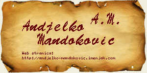 Anđelko Mandoković vizit kartica